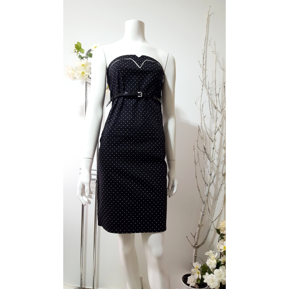90's-Y2K🔥Polka-dot Strapless Stretchy Summer Dress - Picture 5 of 12
